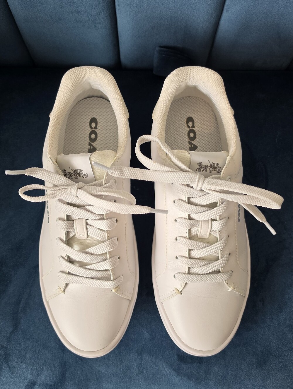 Coach Clip Low Top Sneakers Optic White/Chalk Size 7.5
